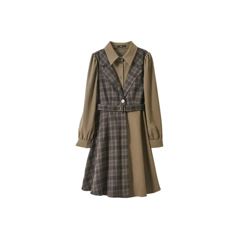 Dme Long Sleeved Dresses Women's Chocolates-0