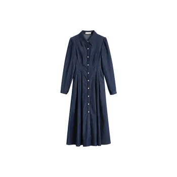 Inman Long Sleeved Dresses Women's Dark Denim Blue