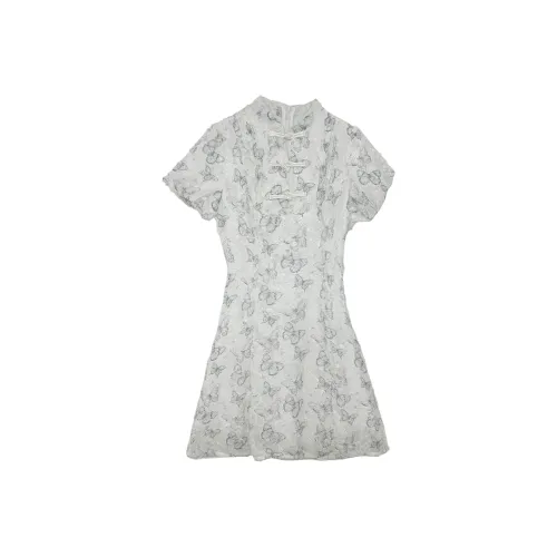 Icicofficial Short-Sleeved Dresses Women's Butterfly