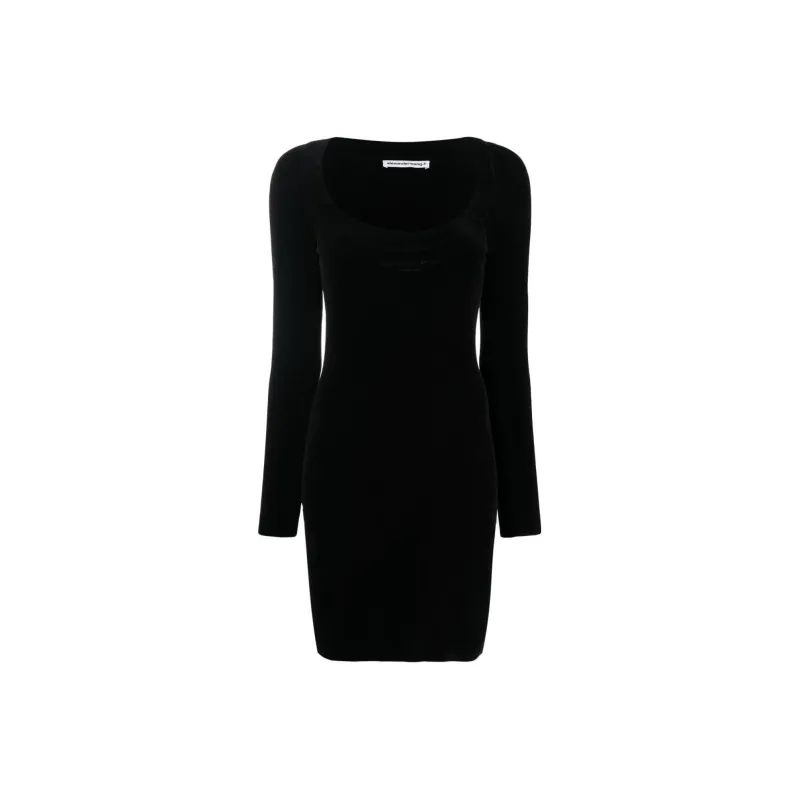 Alexander Wang Logo embroidered Scoop neck Minidress-0