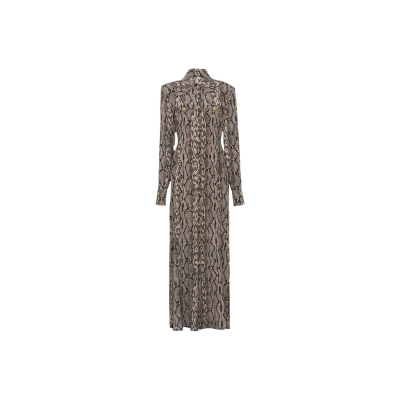 BALMAIN Printed Maxi Shirt Dress-0