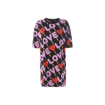 LOVE MOSCHINO Short Sleeved Dresses Women's Multicolor