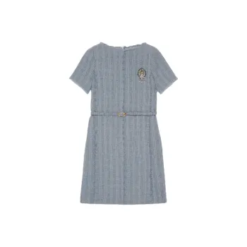 GUCCI Tweed Short-Sleeve Dress
