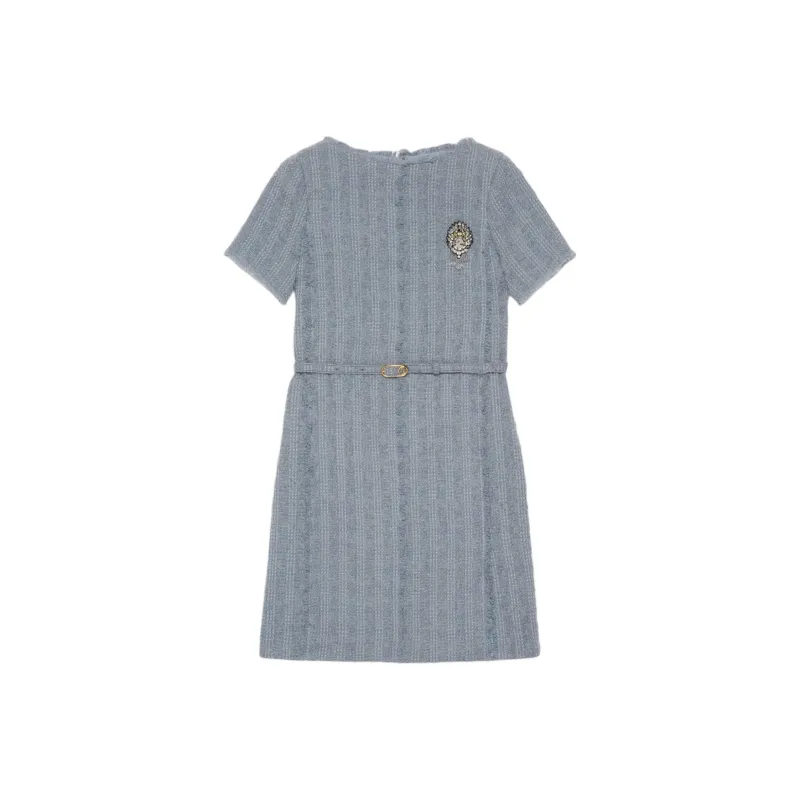 GUCCI Tweed Short-Sleeve Dress-0