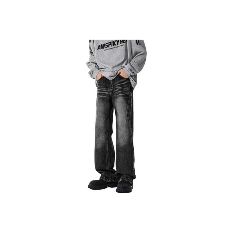 MASGLO Jeans Unisex Black Gray-0