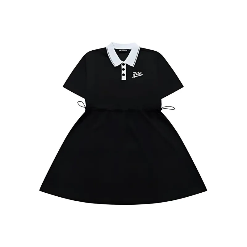 FILA FUSION SS24 Short Sleeved Dress Women's Pitch Black-0