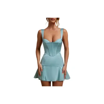 OH POLLY DELPHINE Slip Dresses Women's Teal/Cyan