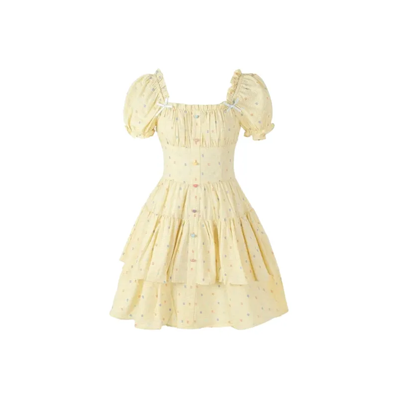 Peaches Peaches Short Sleeved Dress Women's-0