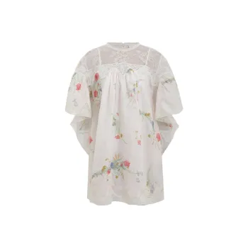 Zimmermann SS25 Short Sleeved Dress Women's Cream