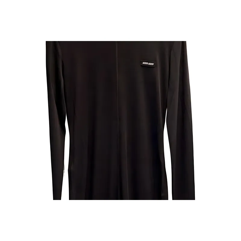 MIU MIU Silk Jersey Dress Nero-1