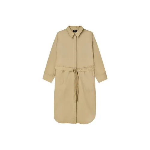 FILA Long Sleeved Dresses Women's Rice Stubble Khaki