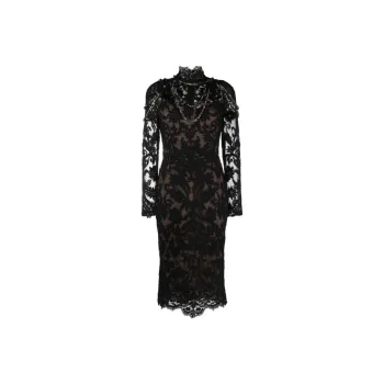 Marchesa Notte Crystal embellished Midi Dress