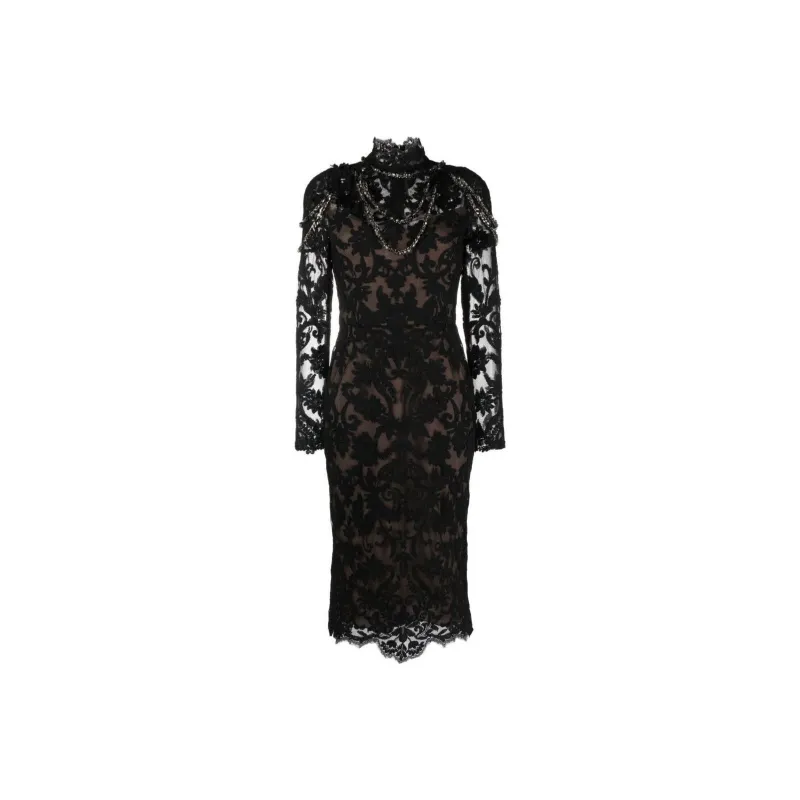 Marchesa Crystal embellished Midi Dress-0