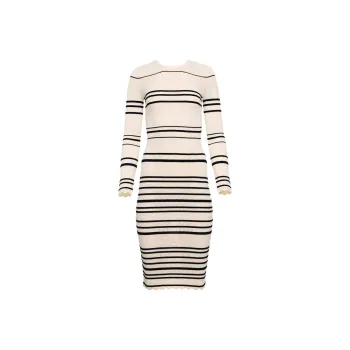 Elisabetta Franchi Long Sleeved Dress Women's Beige