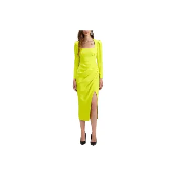 Self-portrait Long-Sleeved Dresses Women's Lemon