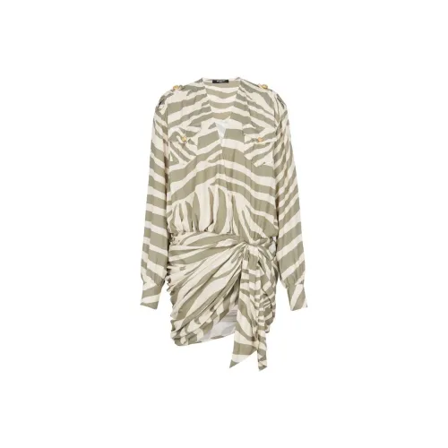 BALMAIN Animal estampill Shirt Dress