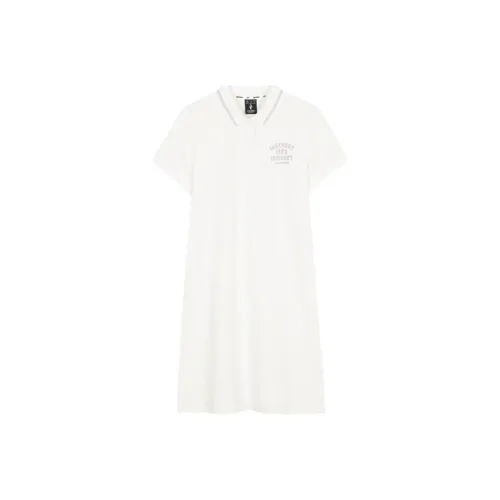 Skechers Short Sleeved Dresses Women's Marshmallow White