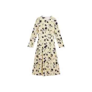 Yiner Long Sleeved Dresses Women's Light Yellow