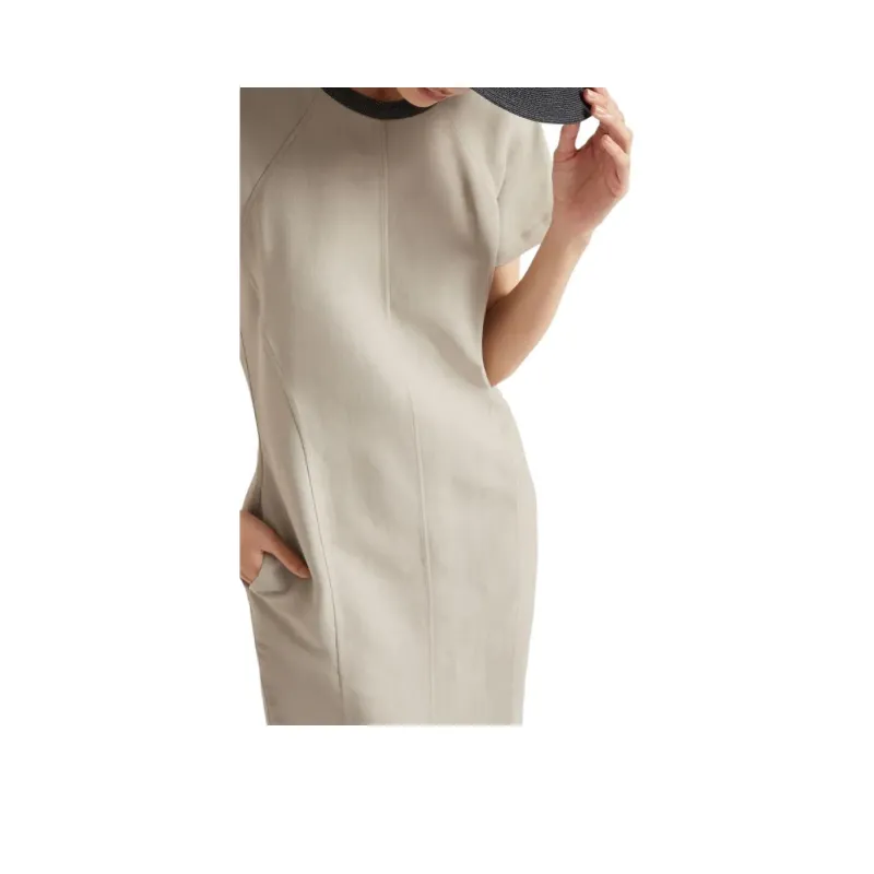 Brunello Cucinelli Monili Embellished Short Sleeved Dress-0