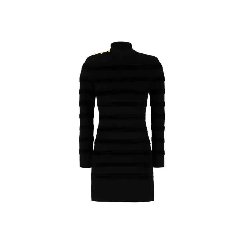 TOM FORD Velvet Stripe Knit Mini Dress-0