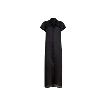 KHAITE Effy Button up Short sleeve Dress