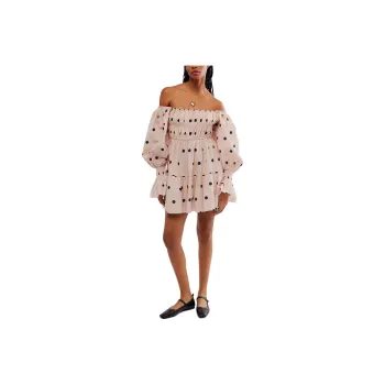FREE PEOPLE Louise New York Jenny Dress Long-Sleeved Dresses Women's Polka Dot/Polka Dots