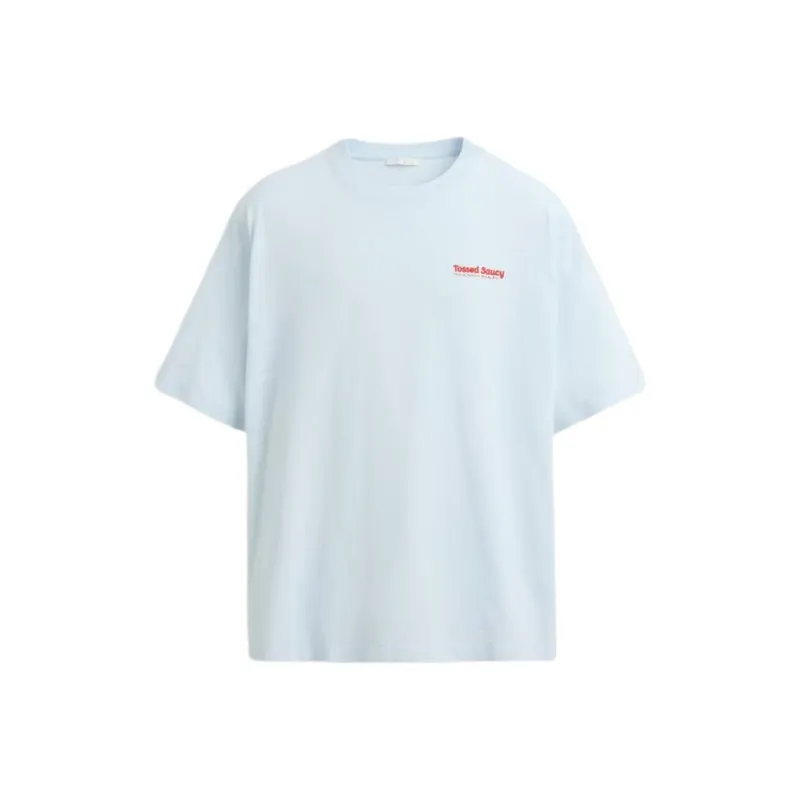 ZARA T Shirts Men Sky Blue-0