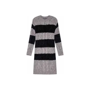 DKNY Long Sleeved Dress Women's Black & Multicolor