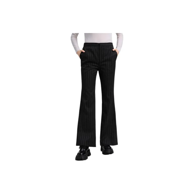 Blood Glitter Suit Trouser Women's Black Stripes-0