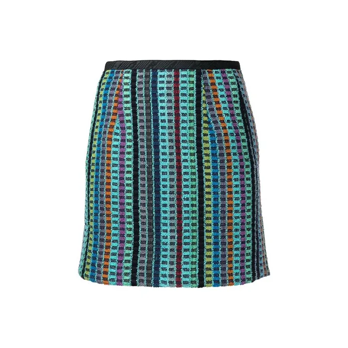 Marine Serre Color Blocked Wrapped Mini Skirt-0