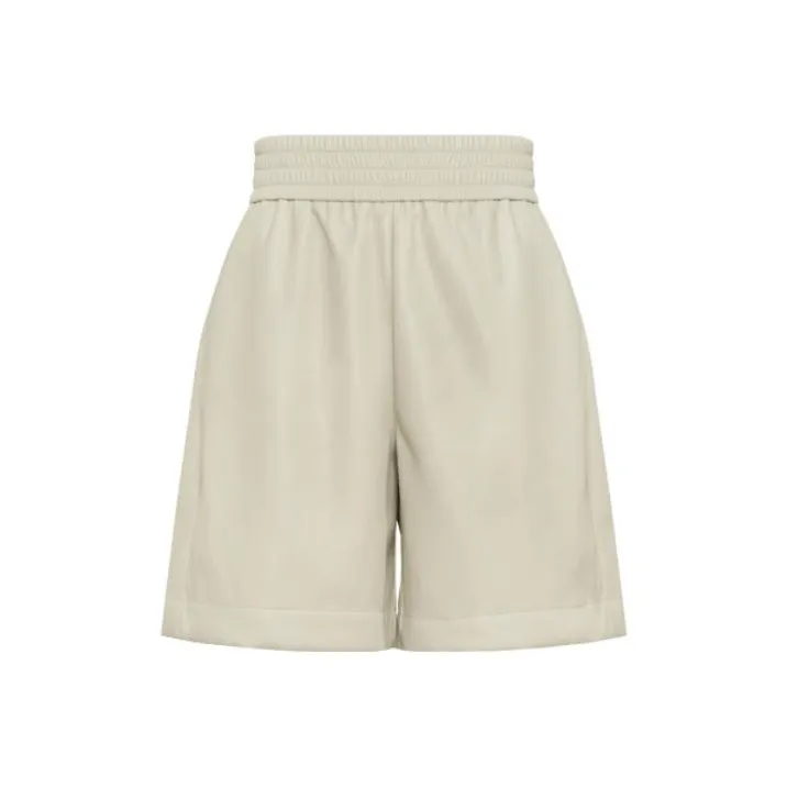 MEIYANG Casual Shorts Women's Ecru-0