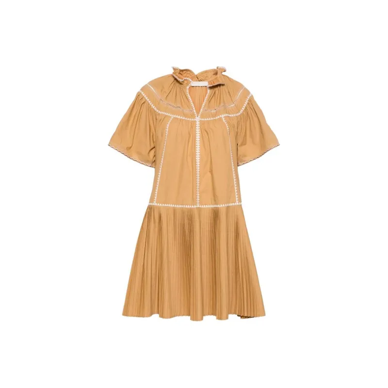 Ulla Johnson SS24 Short-Sleeved Dresses Women's Deep Yellow-0