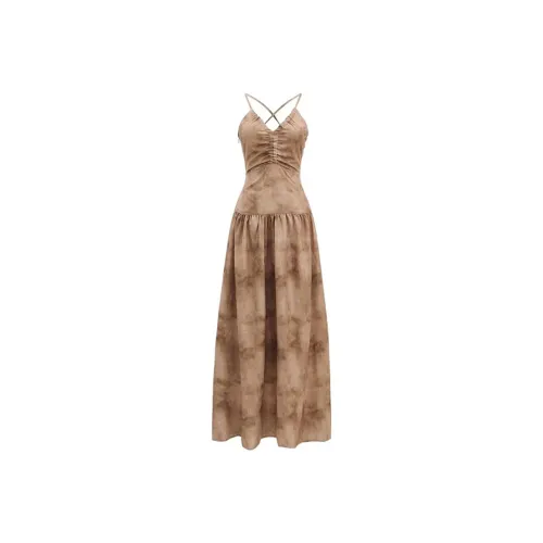 JOSR Slip Dresses Women's Khaki