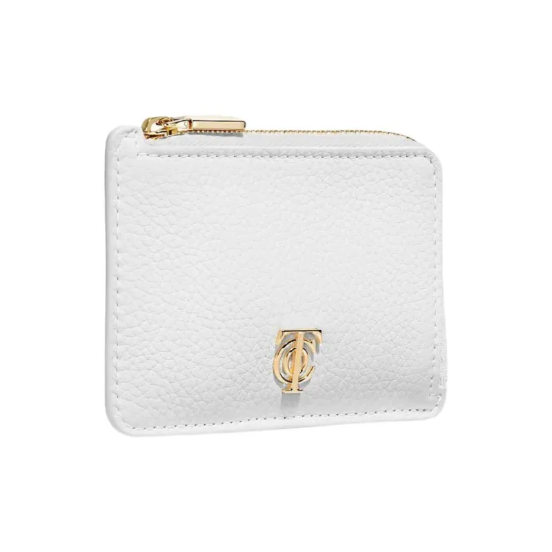 TIFFANY & CO. Leather Card Holder Women's White-1