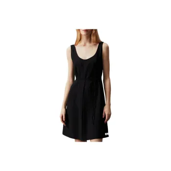 Calvin Klein Scoop neck Twill Minidress