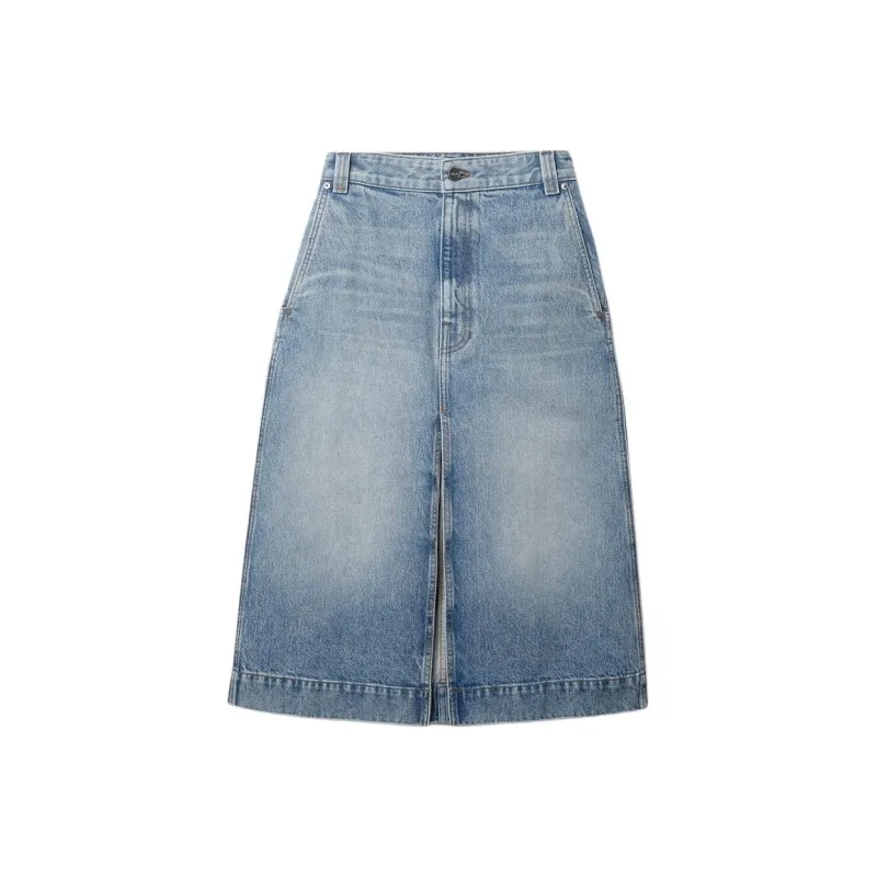 KHAITE The Charlene Denim Skirt-0