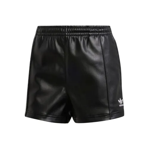 adidas originals Adicolor Pleather Shorts Black