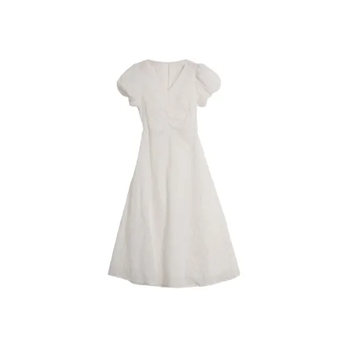 SETIROM Short Sleeved Dress Women's White