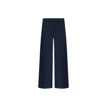 Moncler High Waisted Wide Leg Jeans