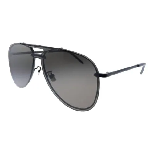 SAINT LAURENT Metal Aviator Sunglasses Unisex Black