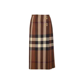 Burberry SS22 Casual Long Skirt Women's Brown