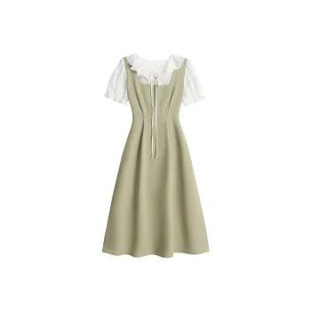 ABBY GODDESS Short Sleeved Dresses Women's Green