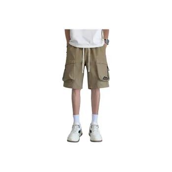 Tonlion Casual Shorts Men Dark Khaki