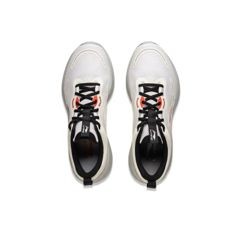 LiNing Anti Slip Wear Resistant Low Top Casual Running Shoes Men's Mist White-5