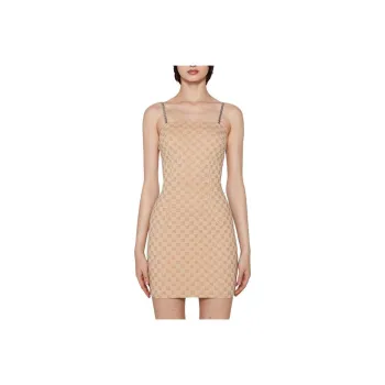 Misbhv Slip Dresses Women's Beige Yellow