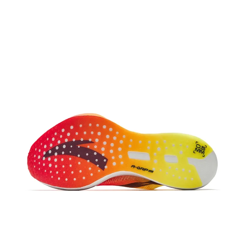 Anta C202 G9 Anti Slip Wear Resistant Low Top Casual Running Shoes Men's Red Yellow White-4