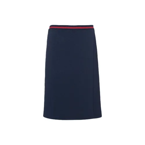 MIU MIU Casual Long Skirts Women's Red Blue Multicolor