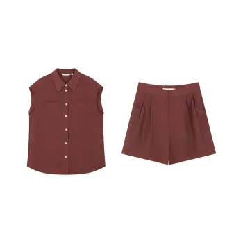 Mo Han Yi Mei Casual Suit Women's Brick Red