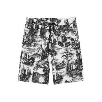 DEGAIA Casual Shorts Men's Black Plant