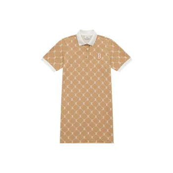 MLB SS24 Short Sleeved Dresses Women's Light Camel
